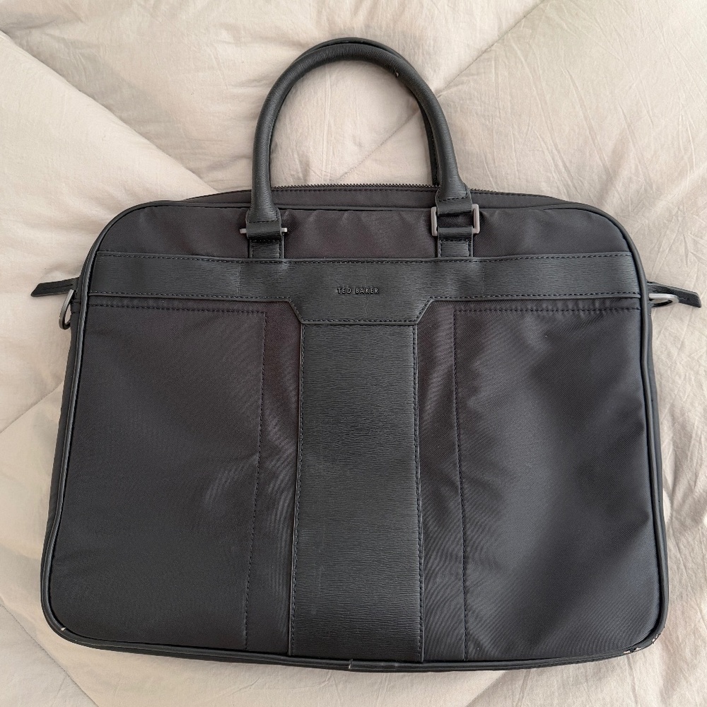 Ted Baker slim briefcase in Navy Blue